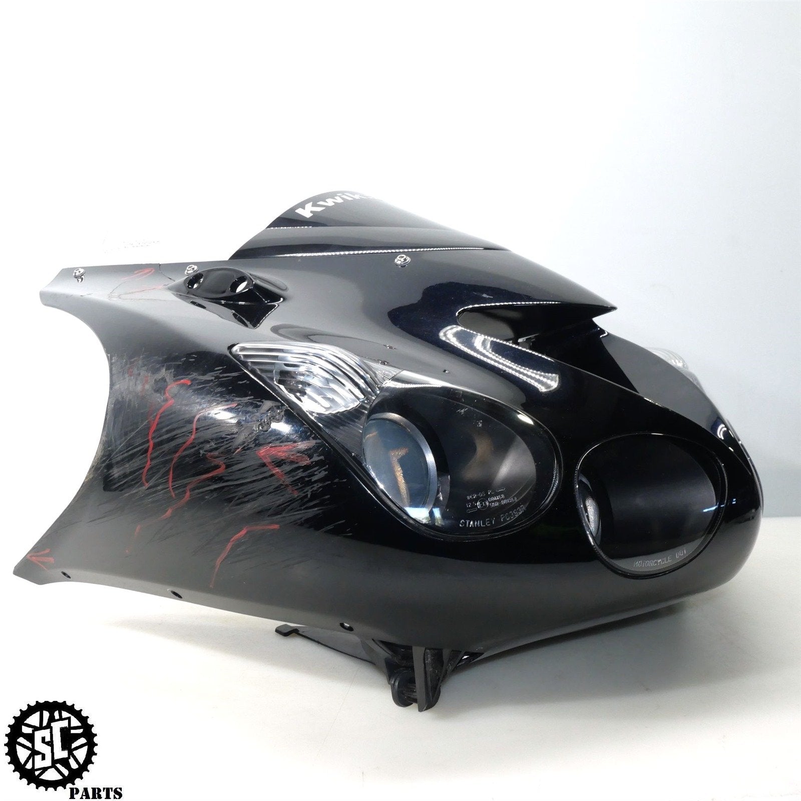 06 07 2008 - 2011 KAWASAKI ZX14 FRONT UPPER FAIRING OEM PLASTIC COWL K48 - SALVAGECYCLEPARTS