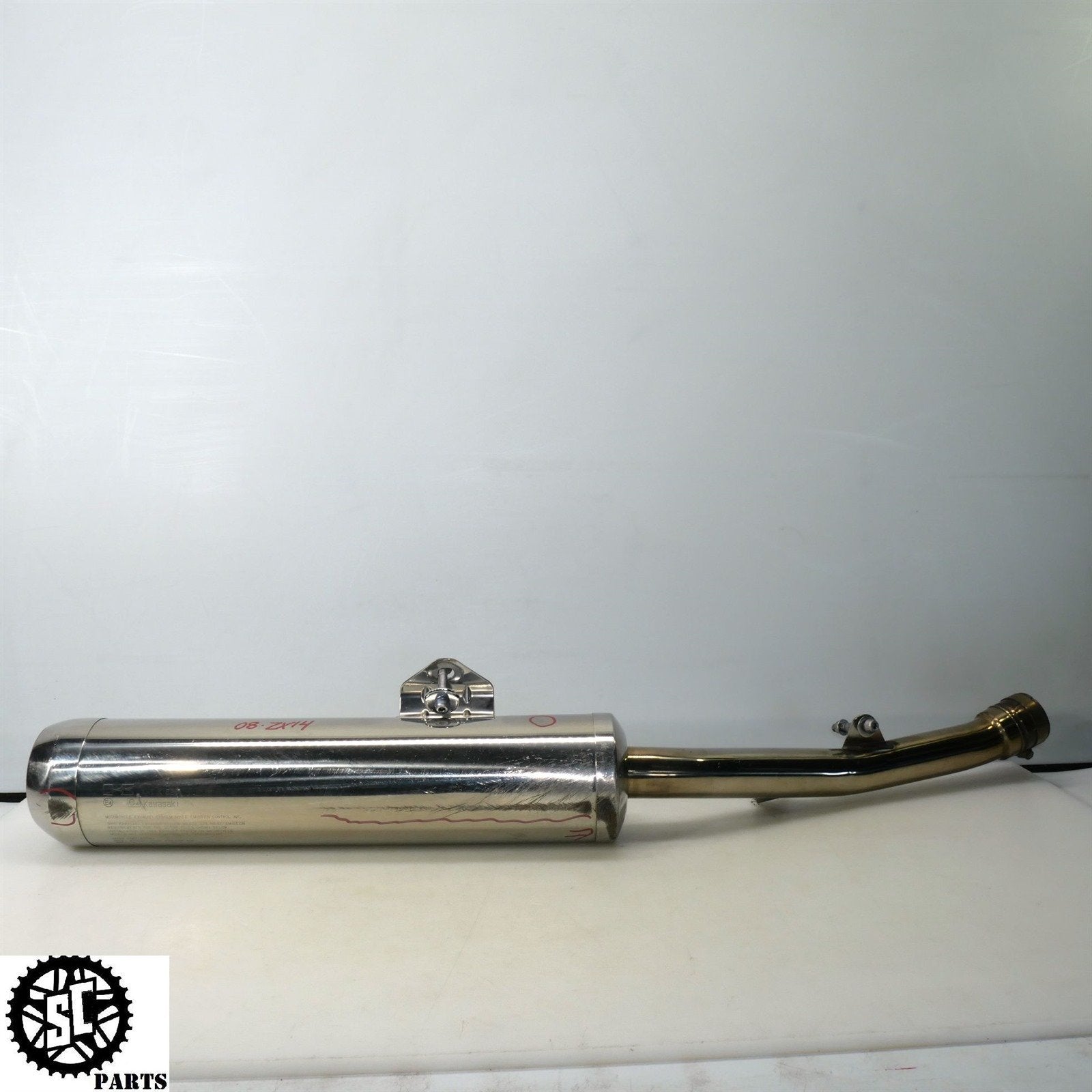 06 07 2008 - 2011 KAWASAKI ZX14 SLIP ON EXHAUST PIPE K48 - SALVAGECYCLEPARTS