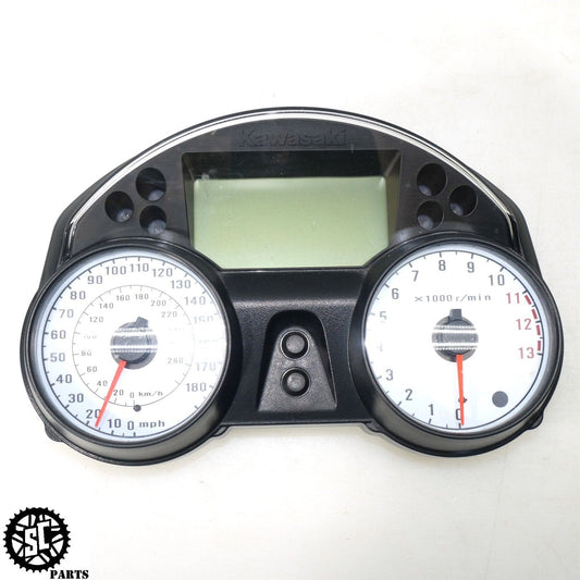 06 07 2008 - 2011 KAWASAKI ZX14 SPEEDOMETER INSTRUMENT CLUSTER 5K 25031 - 0183 K48 - SALVAGECYCLEPARTS