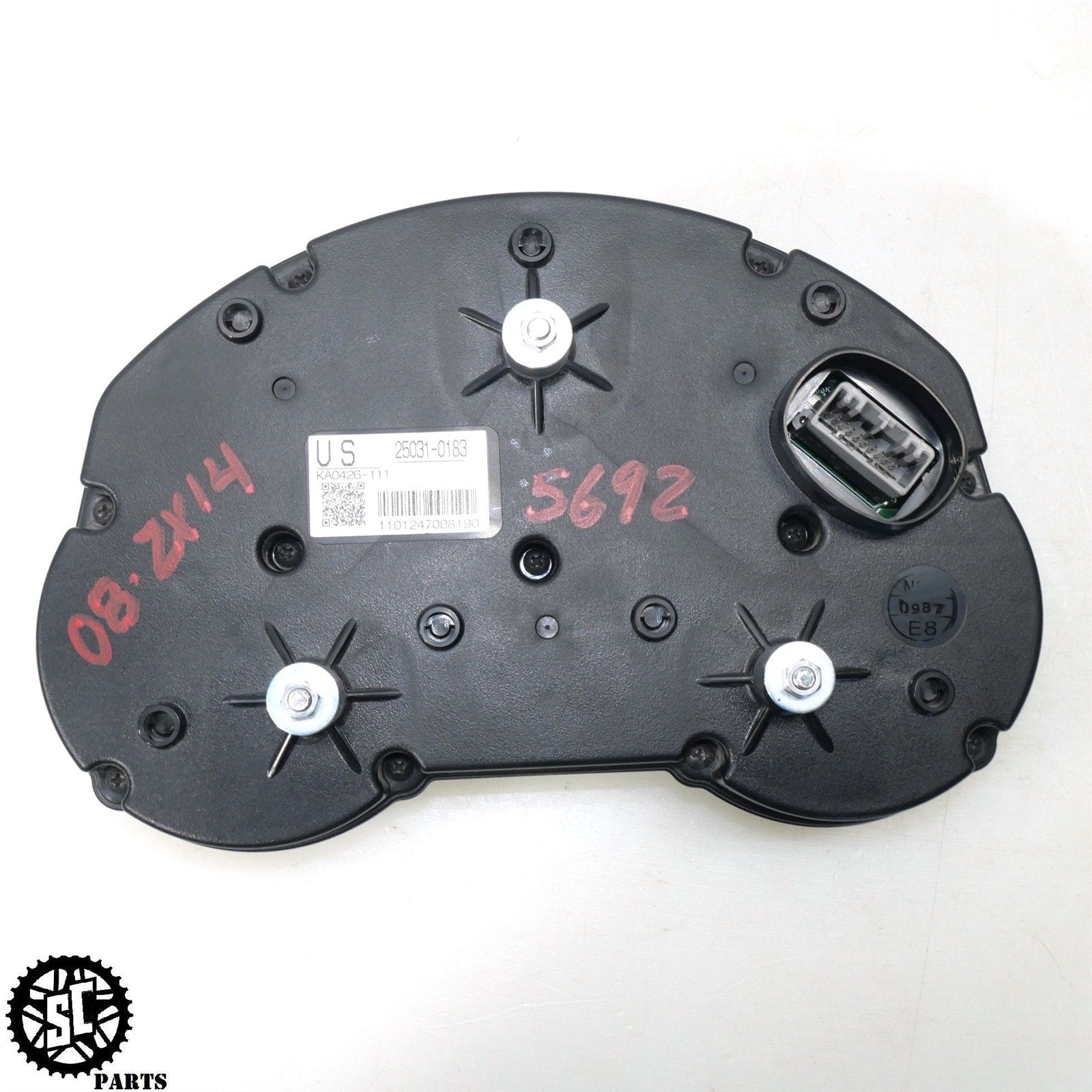 06 07 2008 - 2011 KAWASAKI ZX14 SPEEDOMETER INSTRUMENT CLUSTER 5K 25031 - 0183 K48 - SALVAGECYCLEPARTS