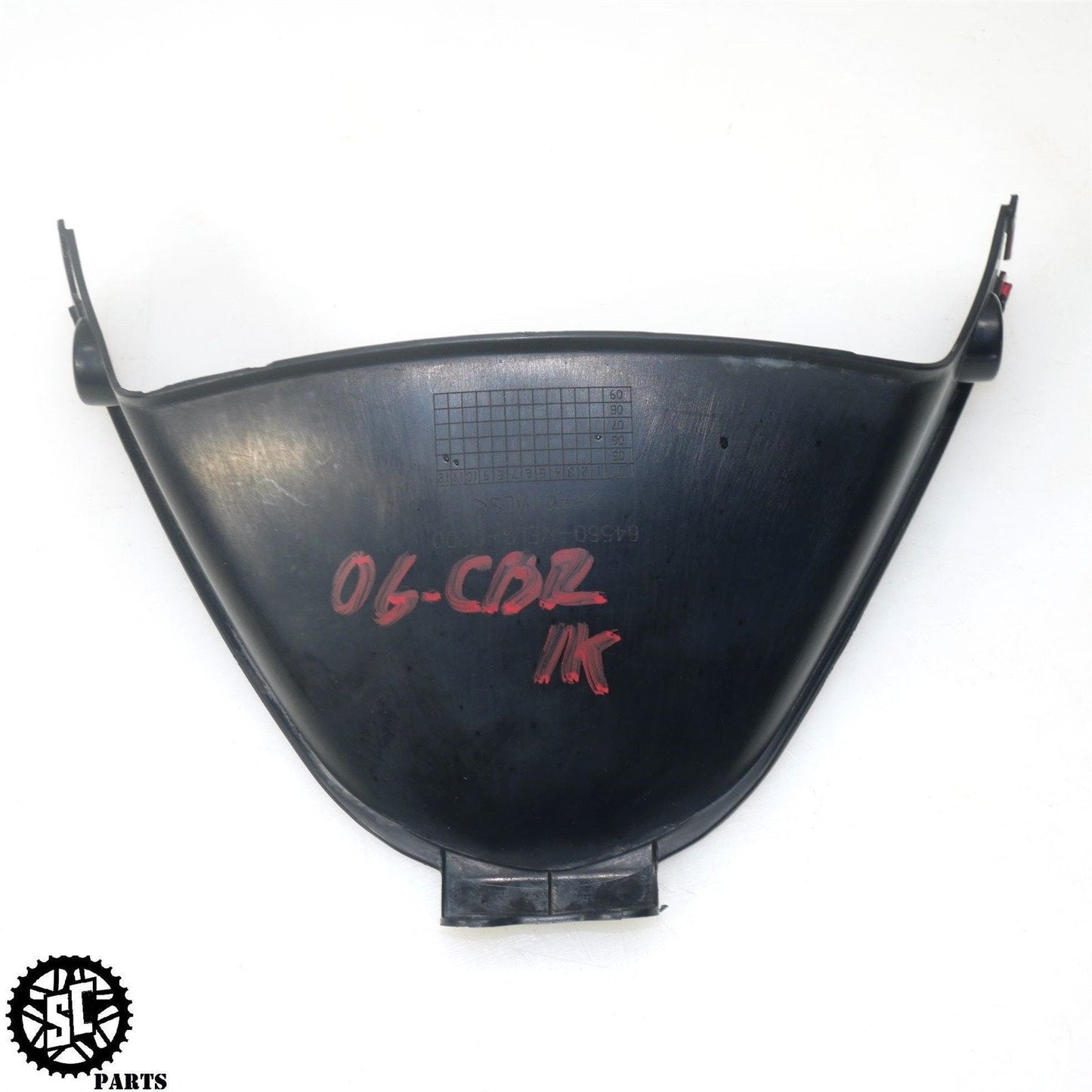 06 07 HONDA CBR1000RR CENTER LOWER V FAIRING H11 - SALVAGECYCLEPARTS