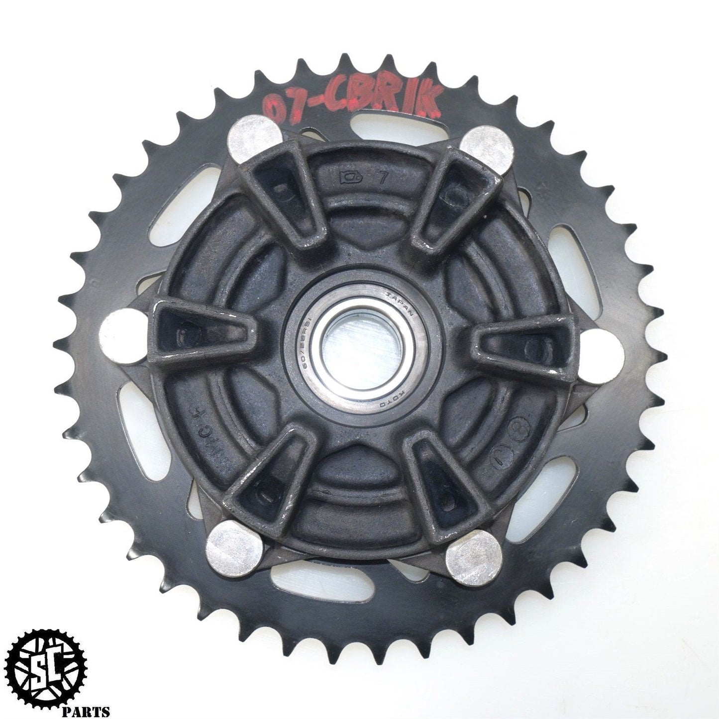 06 07 HONDA CBR1000RR REAR SPROCKET HUB VORTEX 42T 251S - 42 H45 - SALVAGECYCLEPARTS