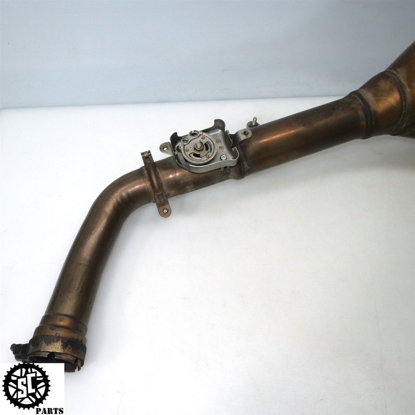 06 07 HONDA CBR1000RR SLIP ON EXHAUST MID PIPE H32 - SALVAGECYCLEPARTS