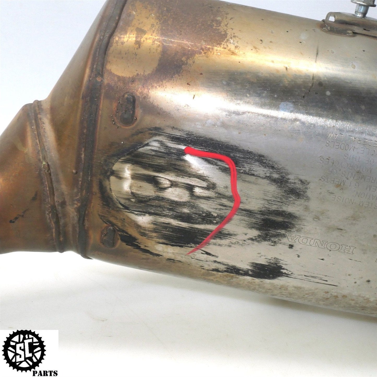 06 07 HONDA CBR1000RR SLIP ON EXHAUST MID PIPE H32 - SALVAGECYCLEPARTS