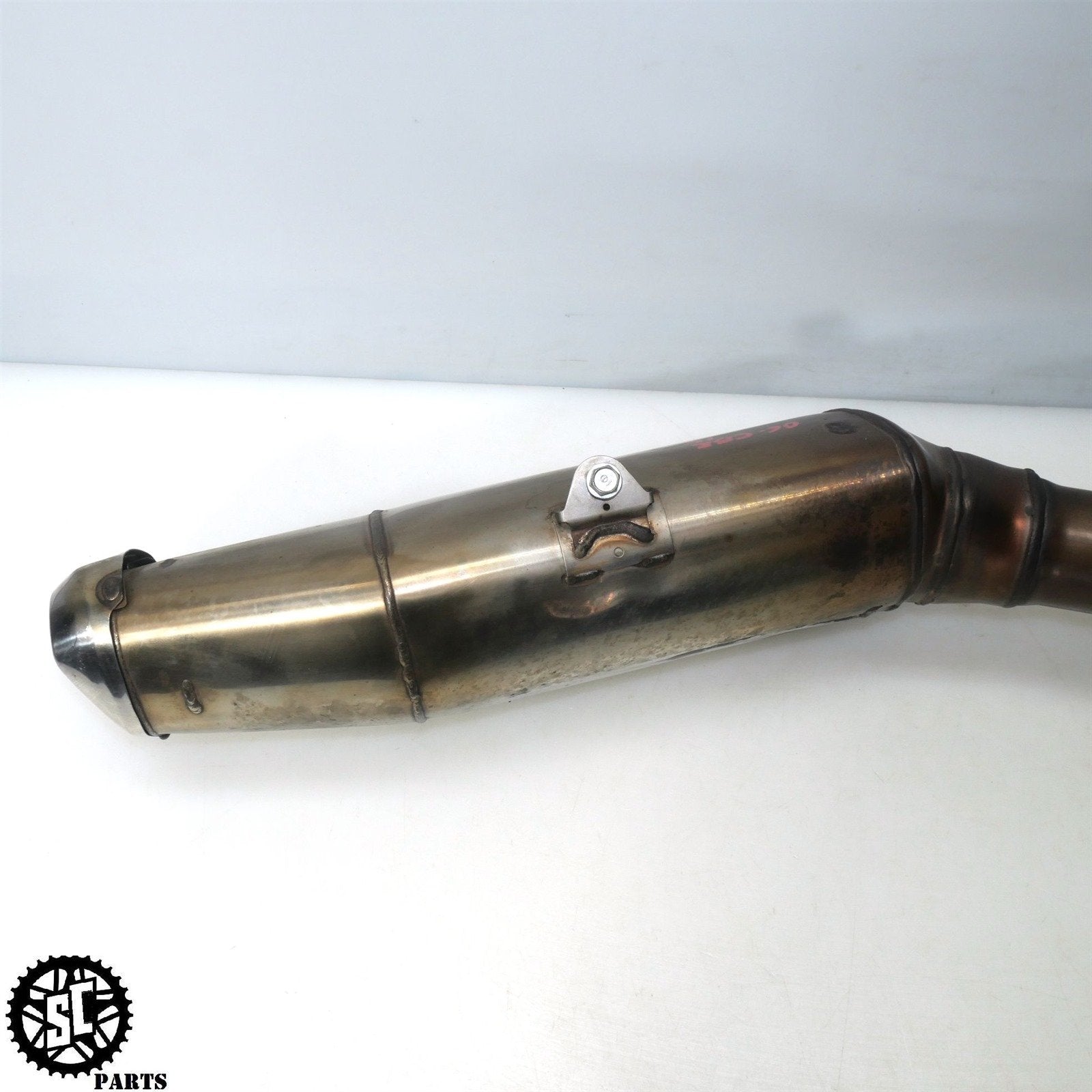 06 07 HONDA CBR1000RR SLIP ON EXHAUST MID PIPE H32 - SALVAGECYCLEPARTS