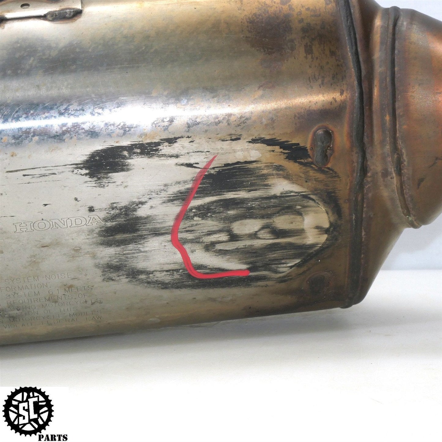 06 07 HONDA CBR1000RR SLIP ON EXHAUST MID PIPE H32 - SALVAGECYCLEPARTS