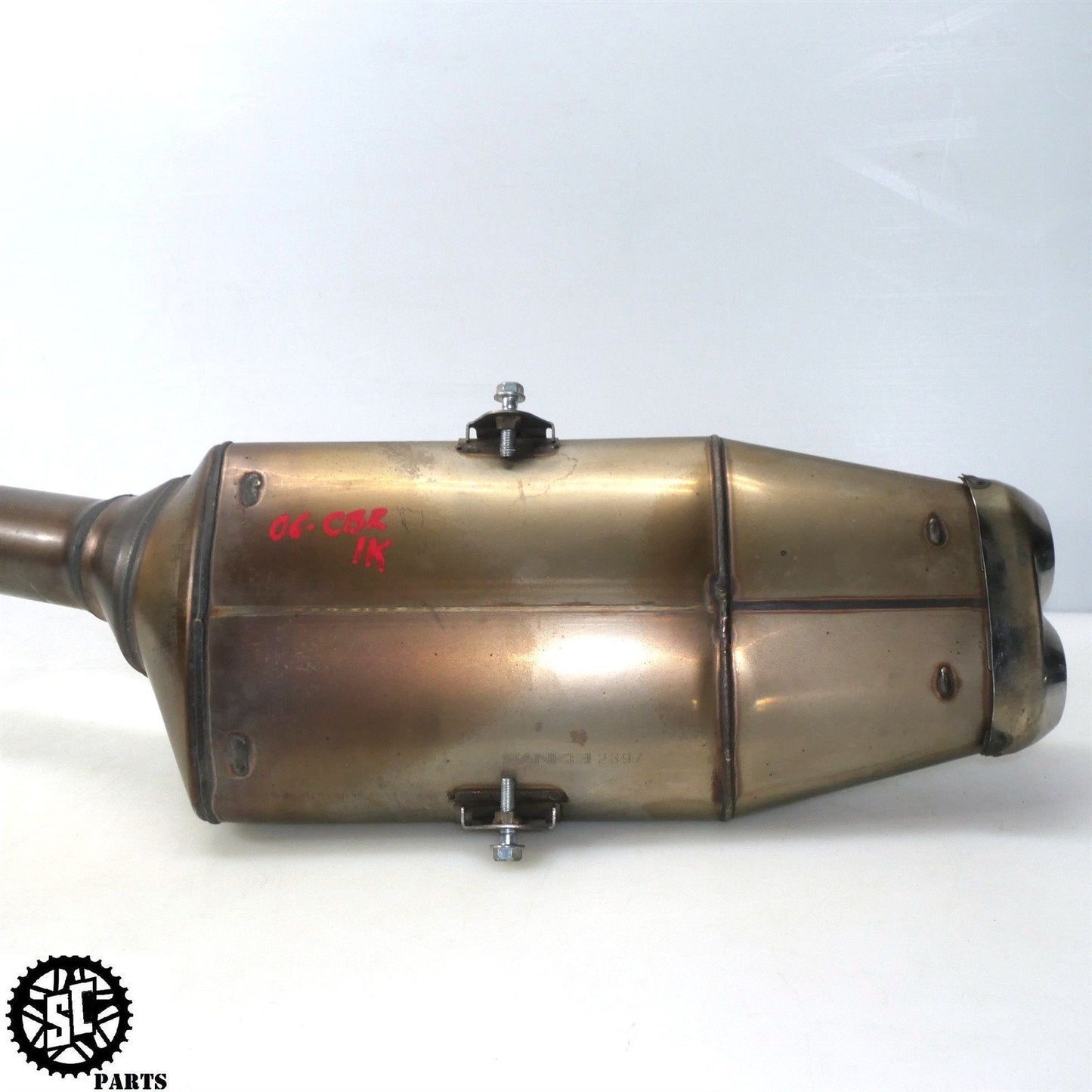 06 07 HONDA CBR1000RR SLIP ON EXHAUST MID PIPE H32 - SALVAGECYCLEPARTS