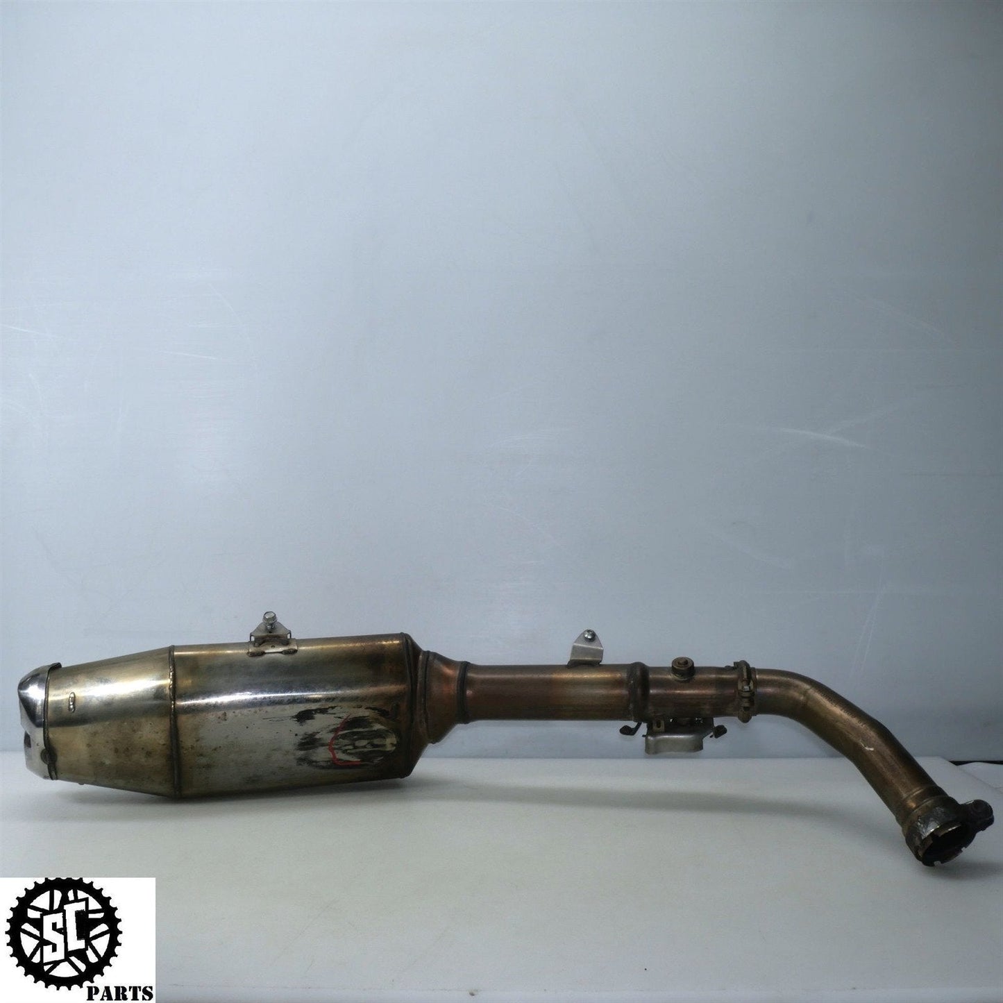 06 07 HONDA CBR1000RR SLIP ON EXHAUST MID PIPE H32 - SALVAGECYCLEPARTS