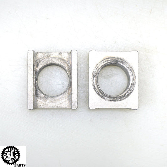 11-21 APRILIA TUONO V4 1100 SWINGARM REAR AXLE BLOCKS CHAIN ADJUSTER A07