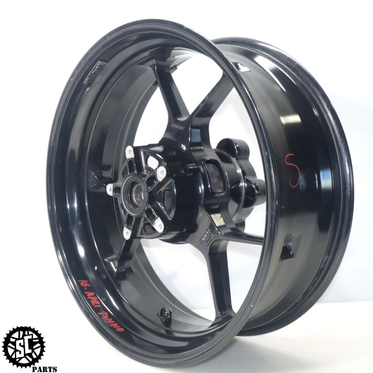 11-21 APRILIA TUONO V4 1100 REAR WHEEL RIM STRAIGHT A07