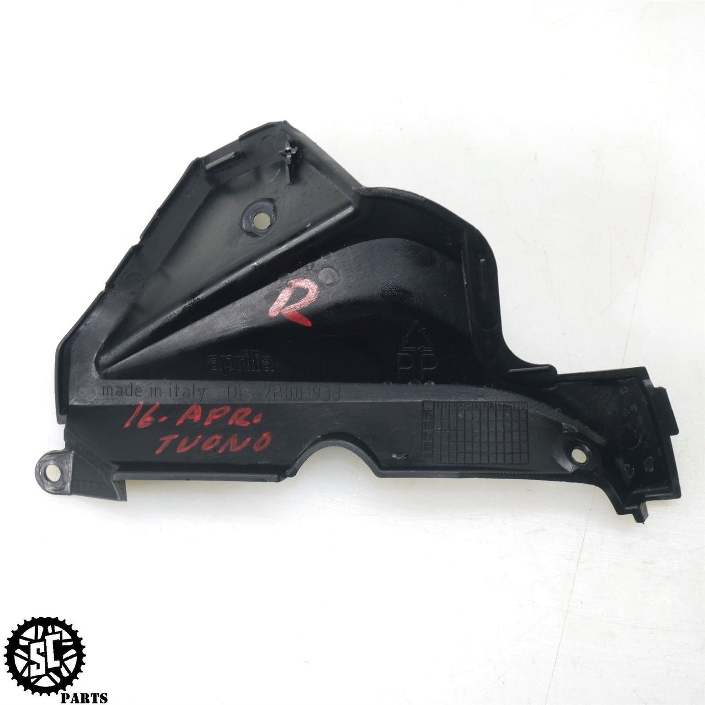 15-16 APRILIA TUONO V4 LEFT RIGHT DASH INNER FAIRING 2B001933 A07