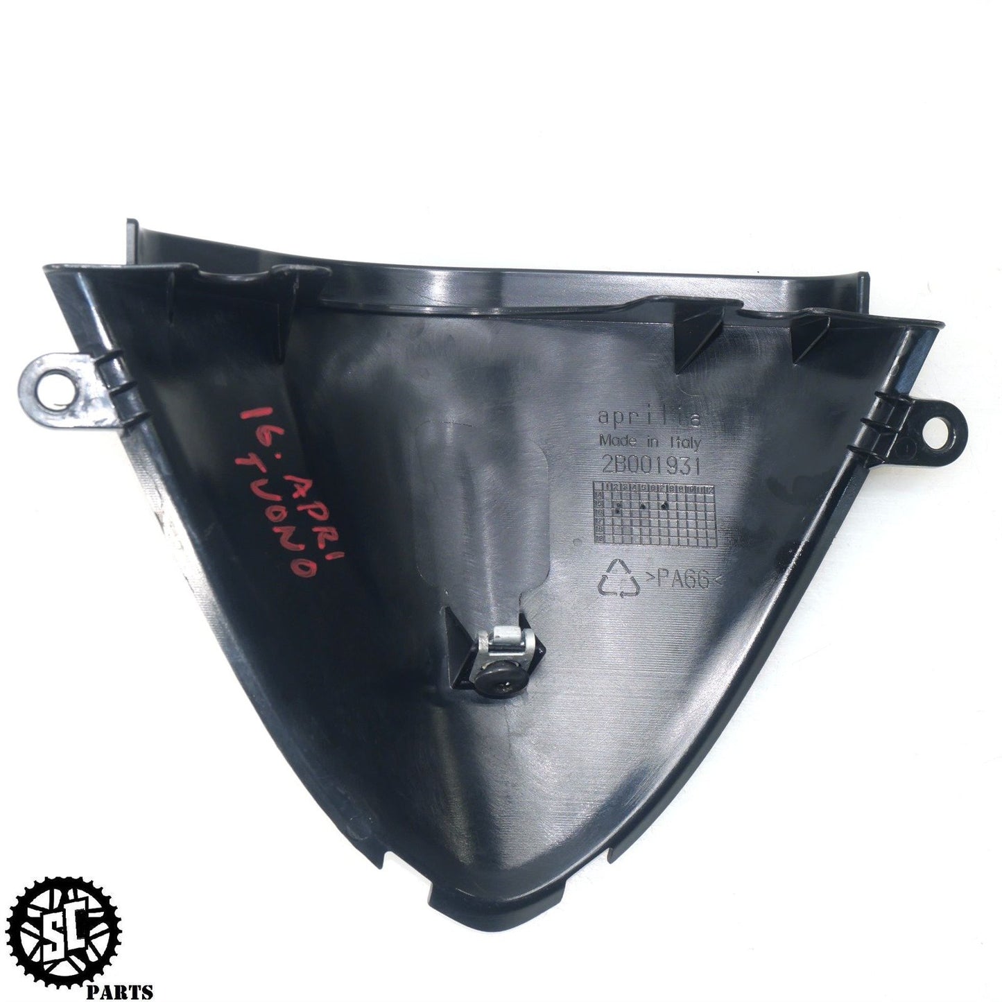 15-16 APRILIA TUONO V4 INNER WINDSHIELD DASH FAIRING 2B001931 A07