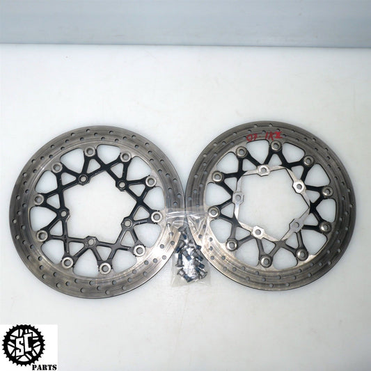 07 08 SUZUKI GSXR 1000 FRONT BRAKE ROTORS DISC S57