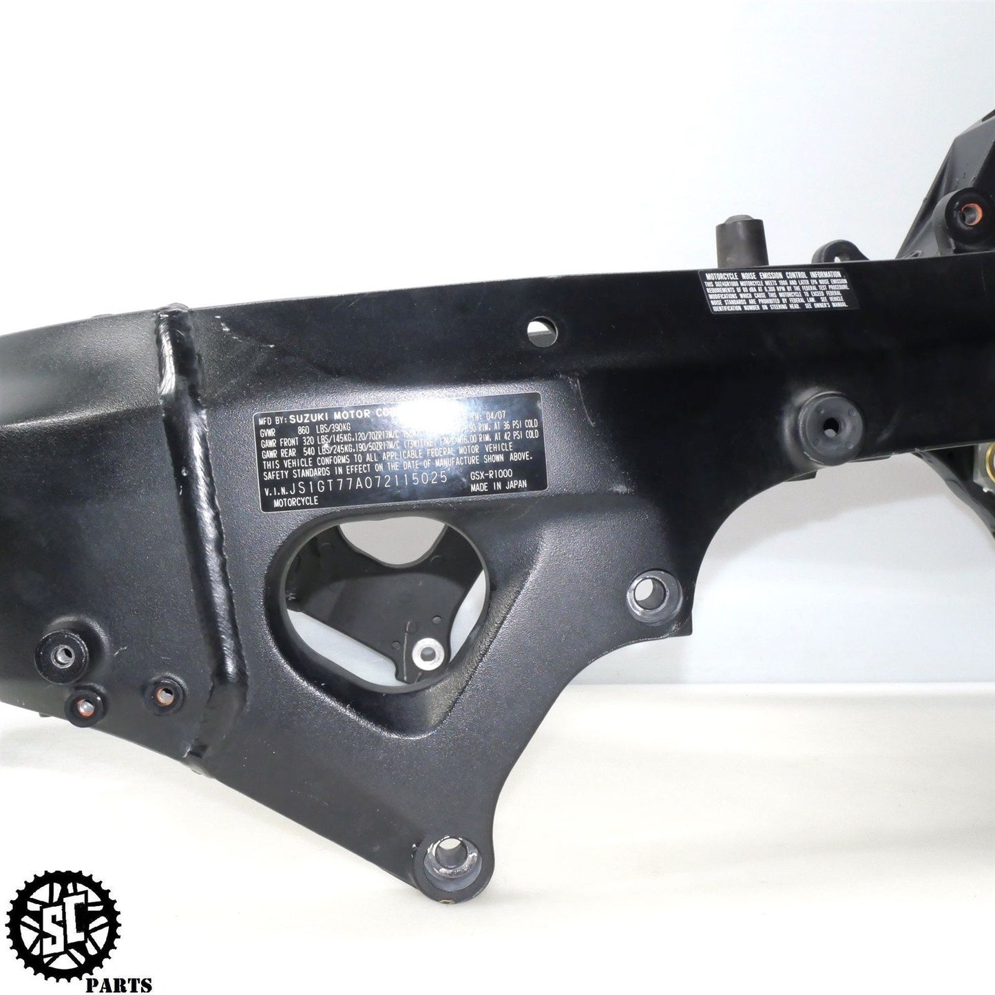 07 08 SUZUKI GSXR 1000 FRAME CHASSIS *S* S73