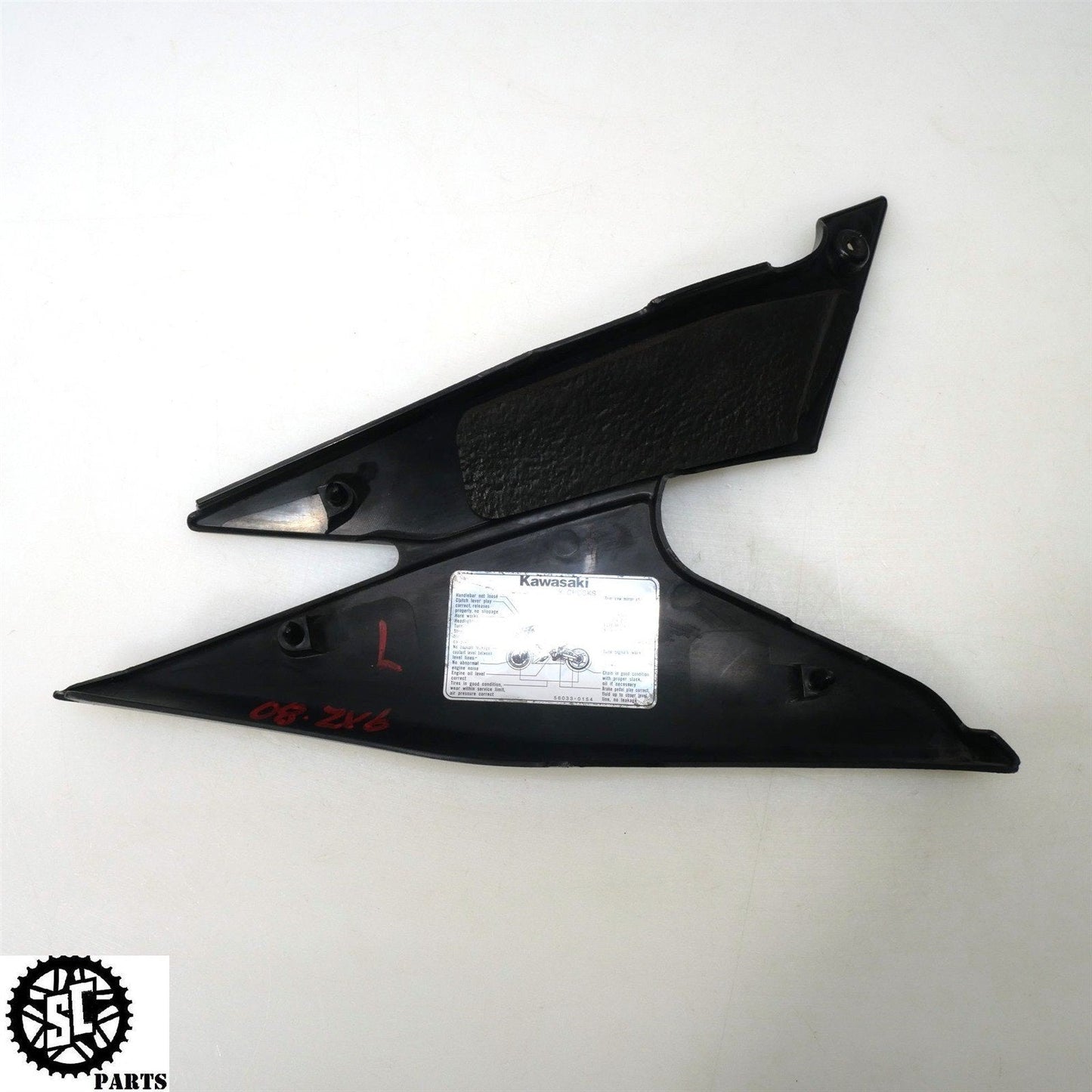 07 08 KAWASAKI NINJA ZX6R LEFT TANK SEAT FAIRING K54