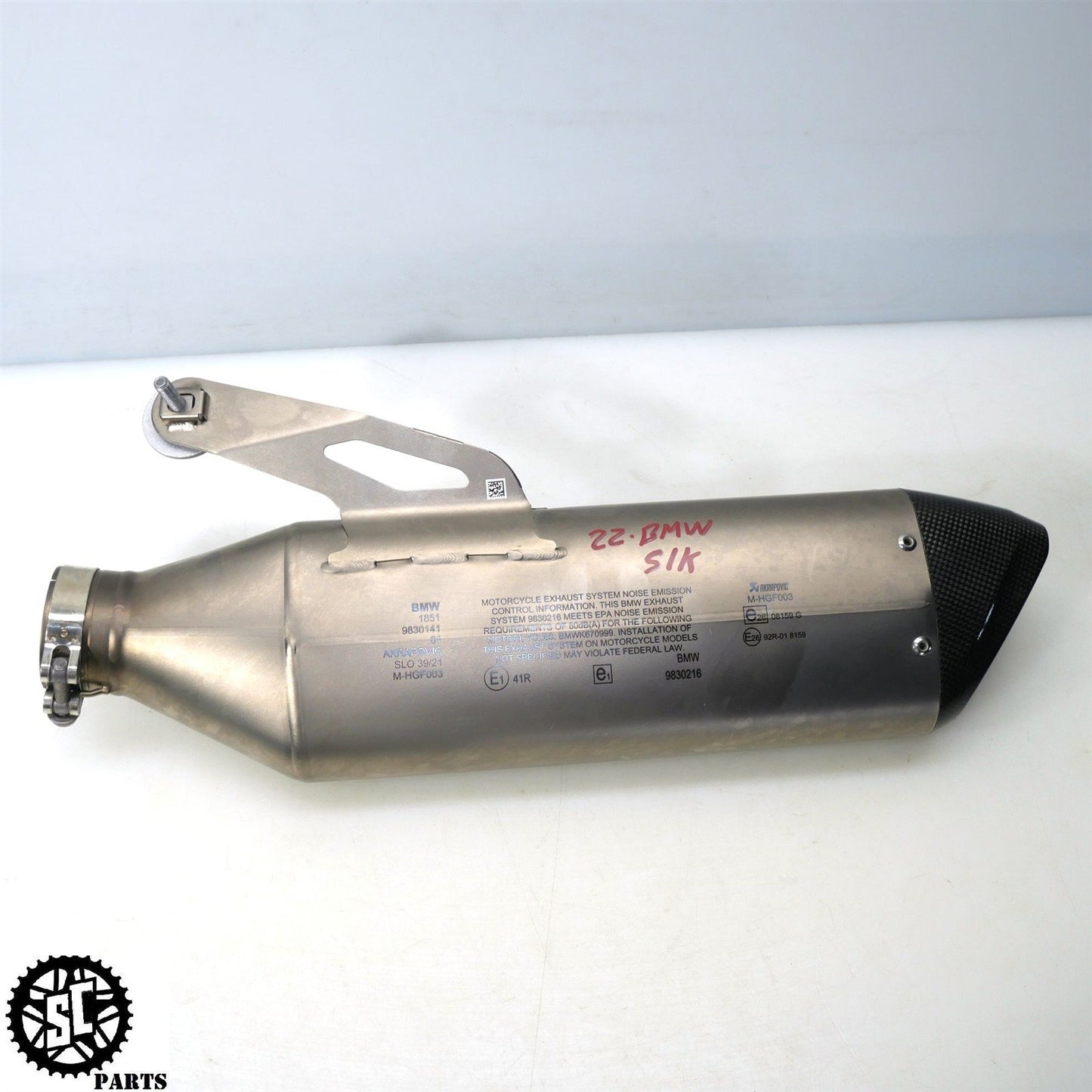 20-23 BMW S1000RR M AKRAPOVIC SLIP ON EXHAUST PIPE 18519830141 B32