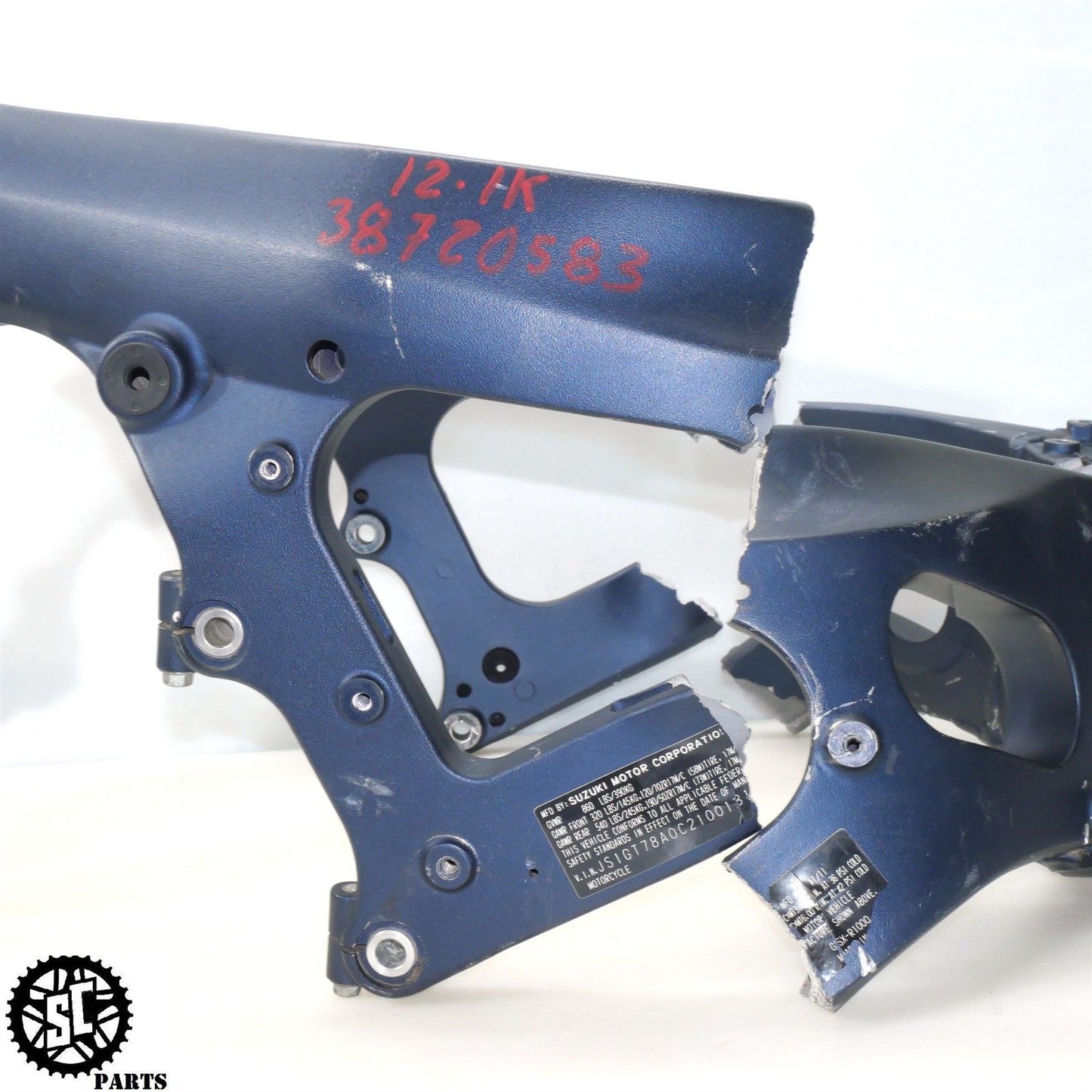 2012 SUZUKI GSXR 1000 FRAME CHASSIS *S* S60