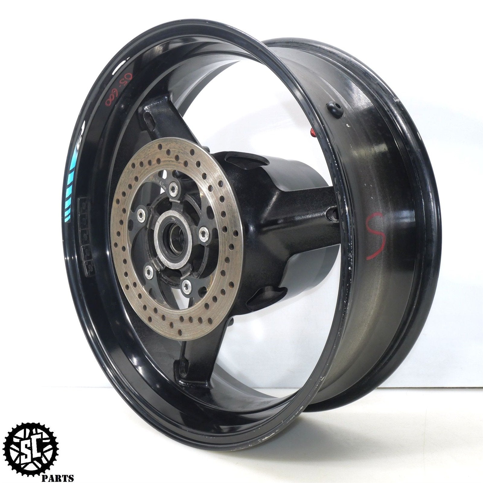 2004 2005 SUZUKI GSXR 600 REAR WHEEL RIM STRAIGHT S51