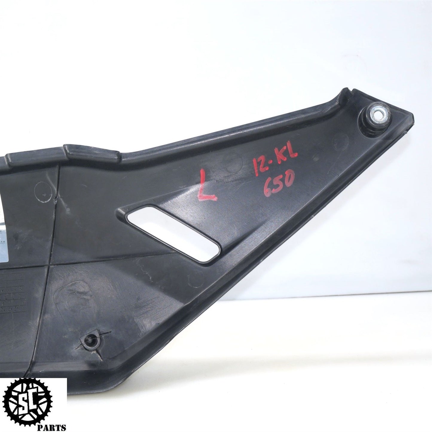 2012 KAWASAKI KLR 650 KL LEFT SEAT FAIRING COVER 36001-0098-6C K50