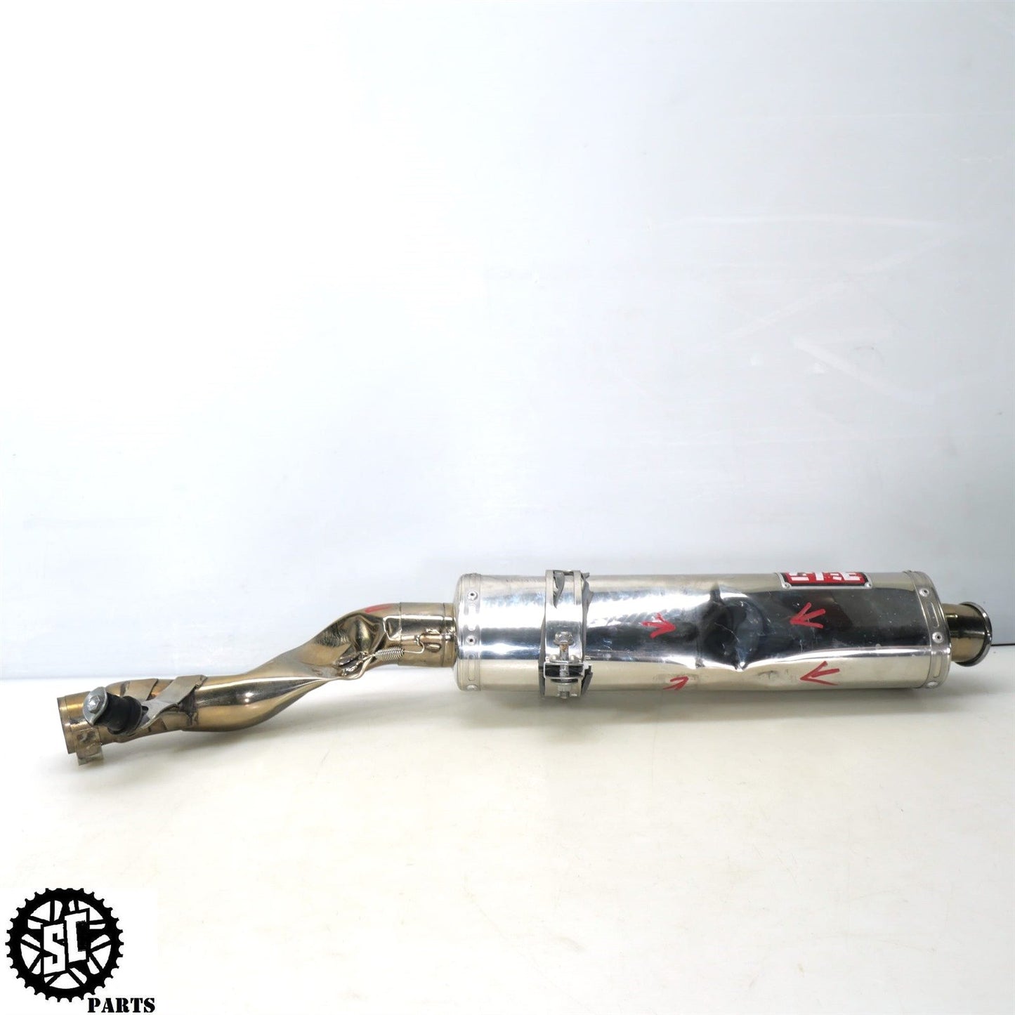 2005 2006 SUZUKI GSXR 1000 YOSHIMURA SLIP ON EXHAUST MID PIPE MUFFLER S22