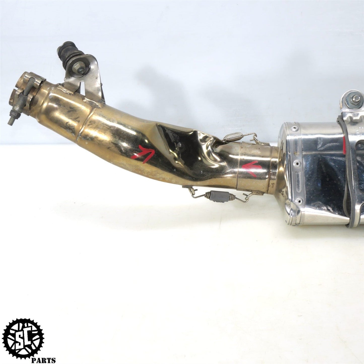 2005 2006 SUZUKI GSXR 1000 YOSHIMURA SLIP ON EXHAUST MID PIPE MUFFLER S22