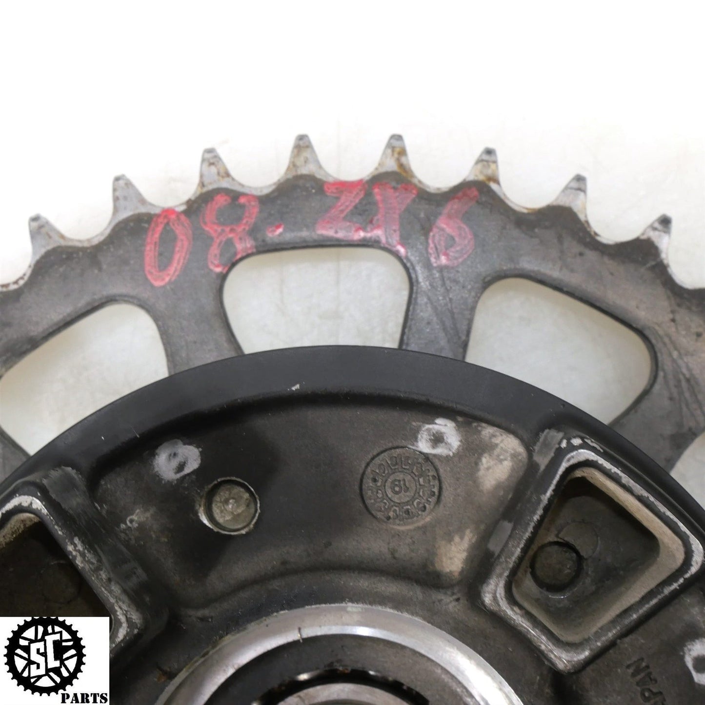 2007 2008 KAWASAKI NINJA ZX6R REAR WHEEL HUB SPROCKET 43T K22