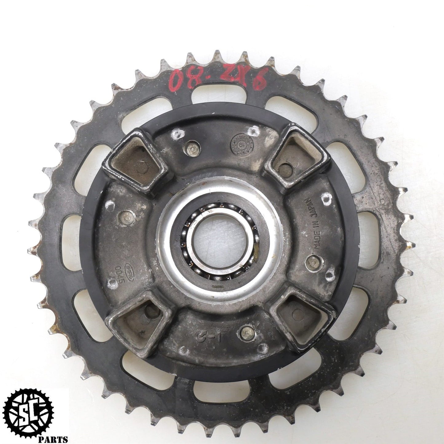 2007 2008 KAWASAKI NINJA ZX6R REAR WHEEL HUB SPROCKET 43T K22