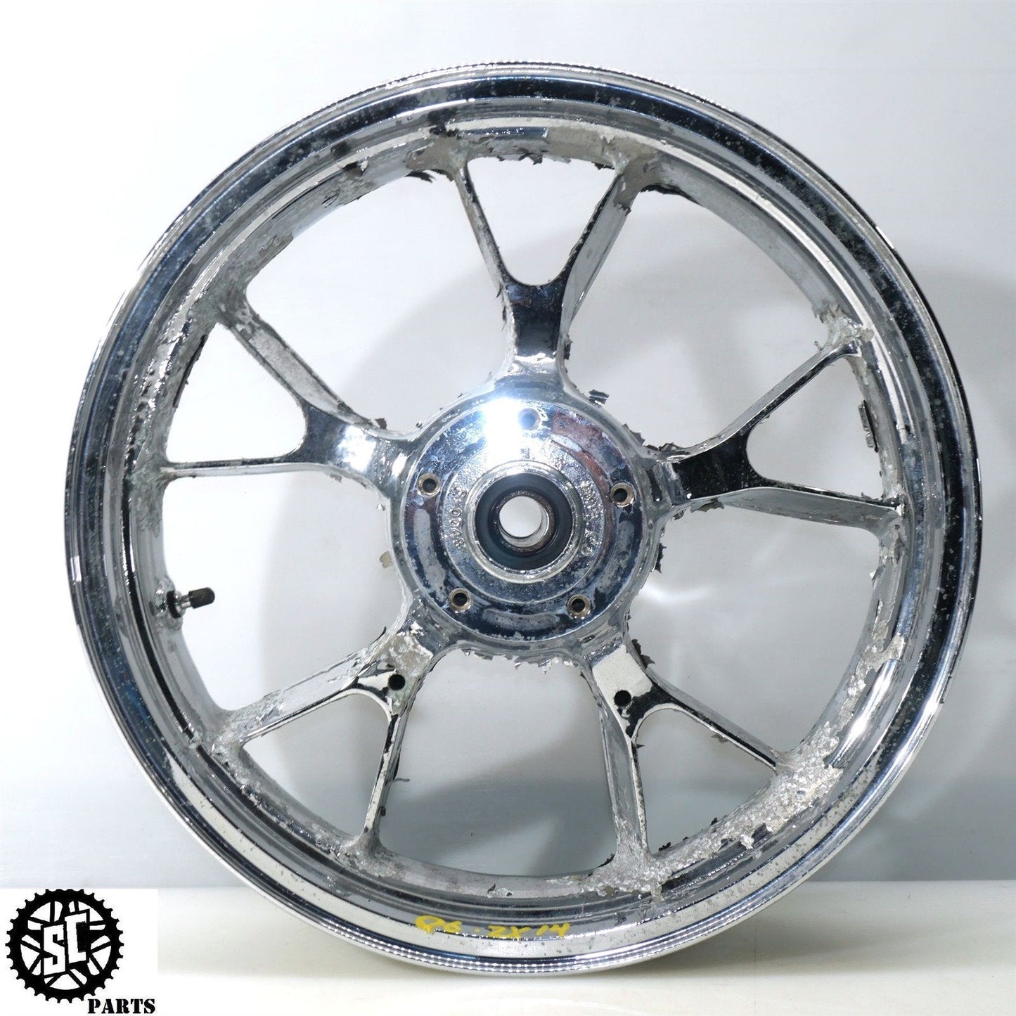 2006-2011 KAWASAKI NINJA ZX14 FRONT REAR CHROME WHEEL STRAIGHT K25