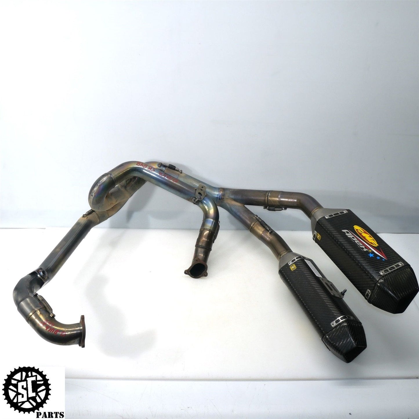 2007-2012 DUCATI 848 EVO FMF APEX FULL EXHAUST SYSTEM SLIP ON PIPE D34