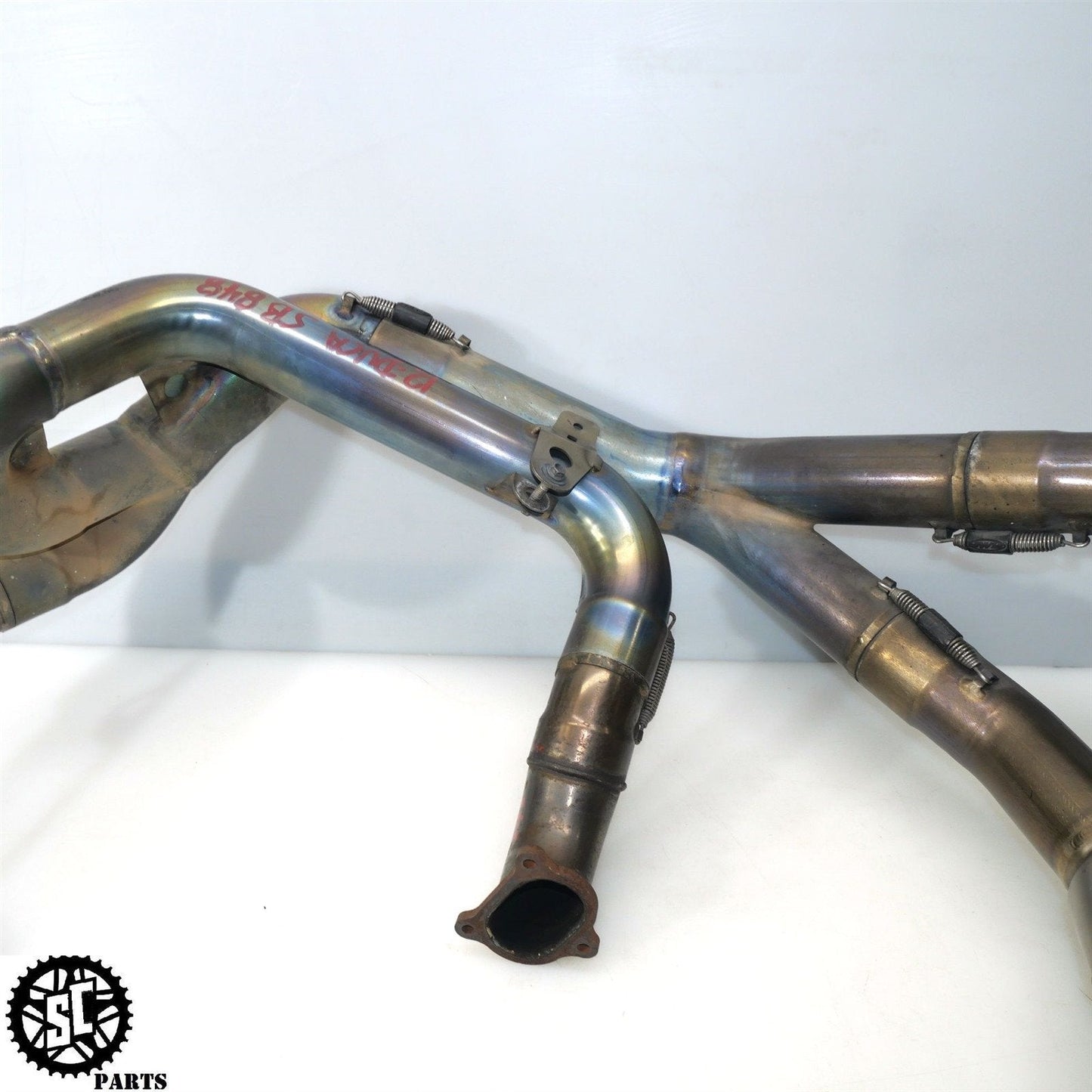 2007-2012 DUCATI 848 EVO FMF APEX FULL EXHAUST SYSTEM SLIP ON PIPE D34