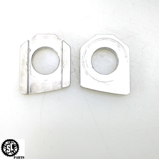 09-12 TRIUMPH STREET TRIPLE 675 SWINGARM CHAIN ADJUSTER AXLE BLOCKS T45