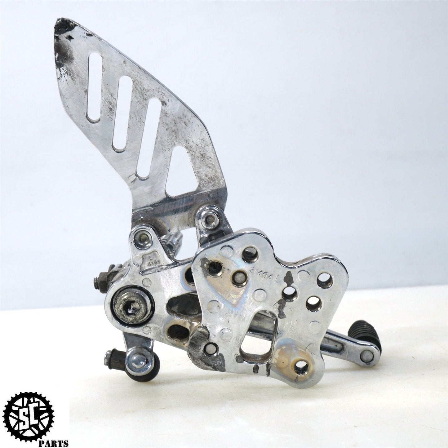 07 08 SUZUKI GSXR1000 LEFT REARSET FOOT PEG SHIFTER PEDAL CHROME S57