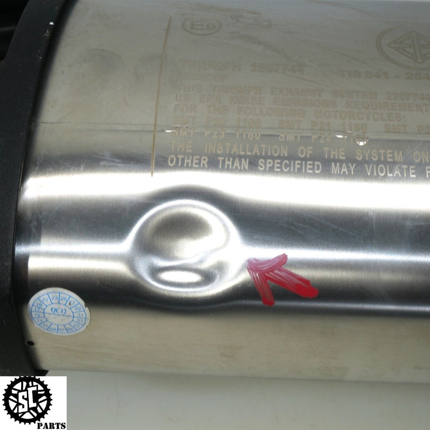 22-23 TRIUMPH TIGER 1200 SLIP ON EXHAUST PIPE MUFFLER T25