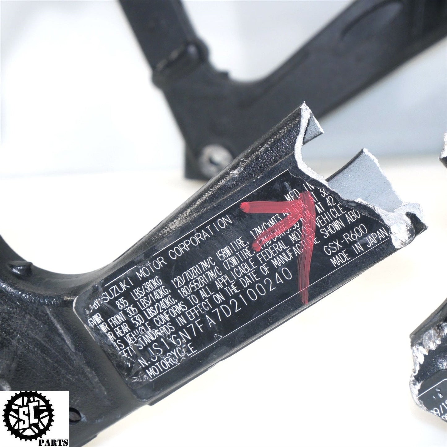 11-23 SUZUKI GSXR 600 750 FRAME CHASSIS BOS S14