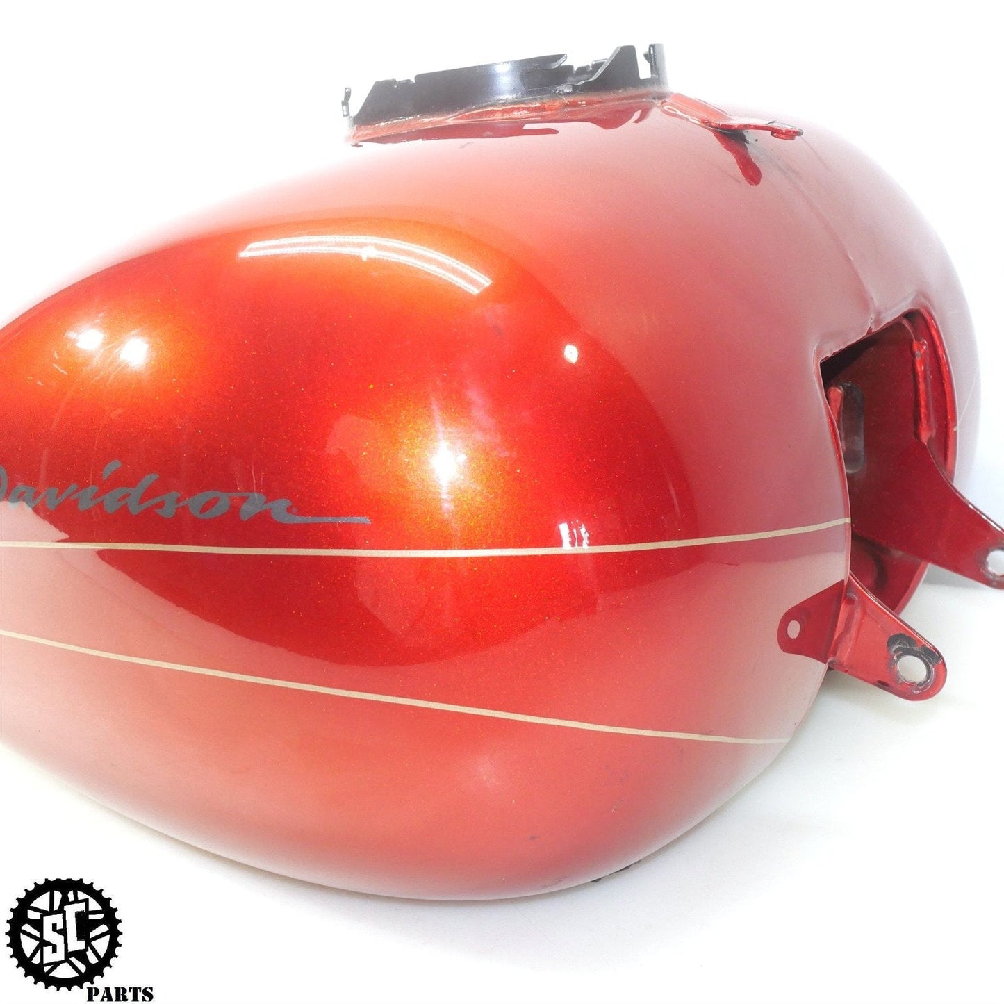 09-21 HARLEY DAVIDSON ROAD GLIDE FUEL GAS TANK CANDY ORANGE HD41