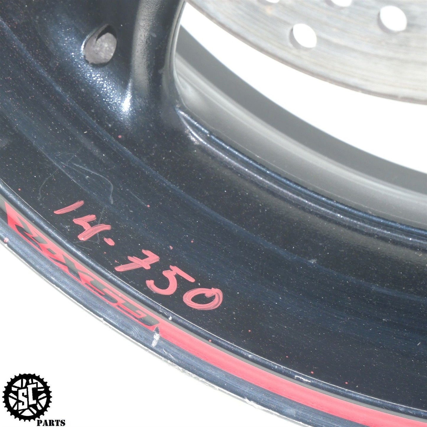 2014 SUZUKI GSXR600 REAR WHEEL RIM STRAIGHT S49