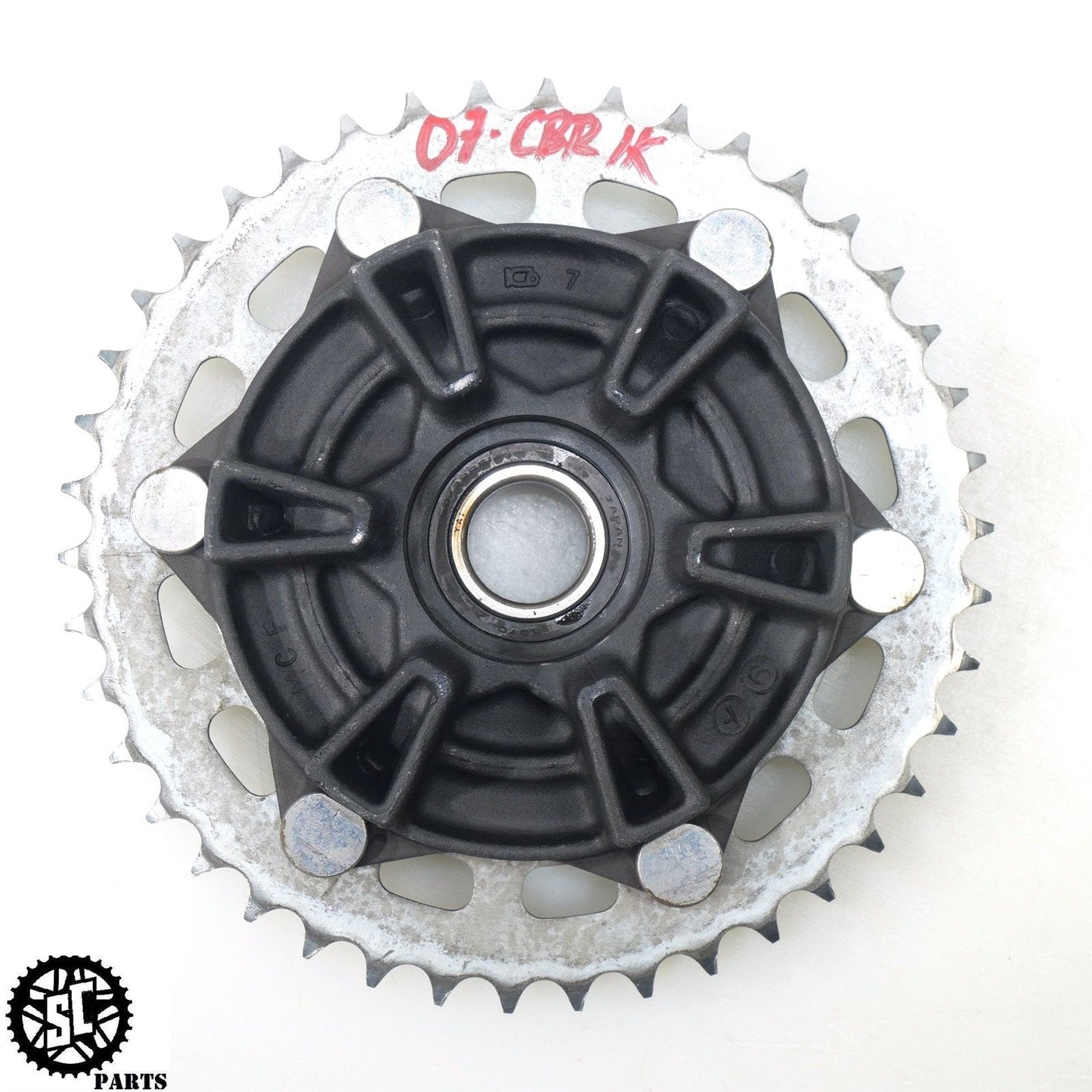 2007 HONDA CBR1000RR REAR WHEEL HUB BEARING SPROCKET 42T H10