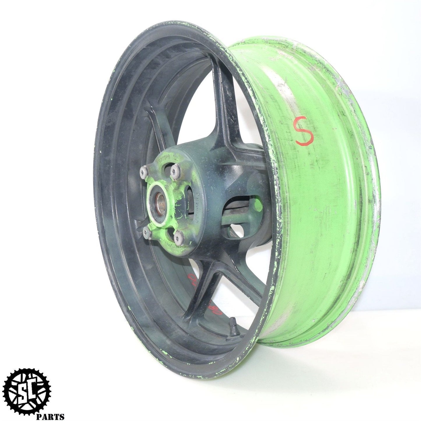 2007 2008 KAWASAKI NINJA ZX6R REAR WHEEL RIM STRAIGHT K10