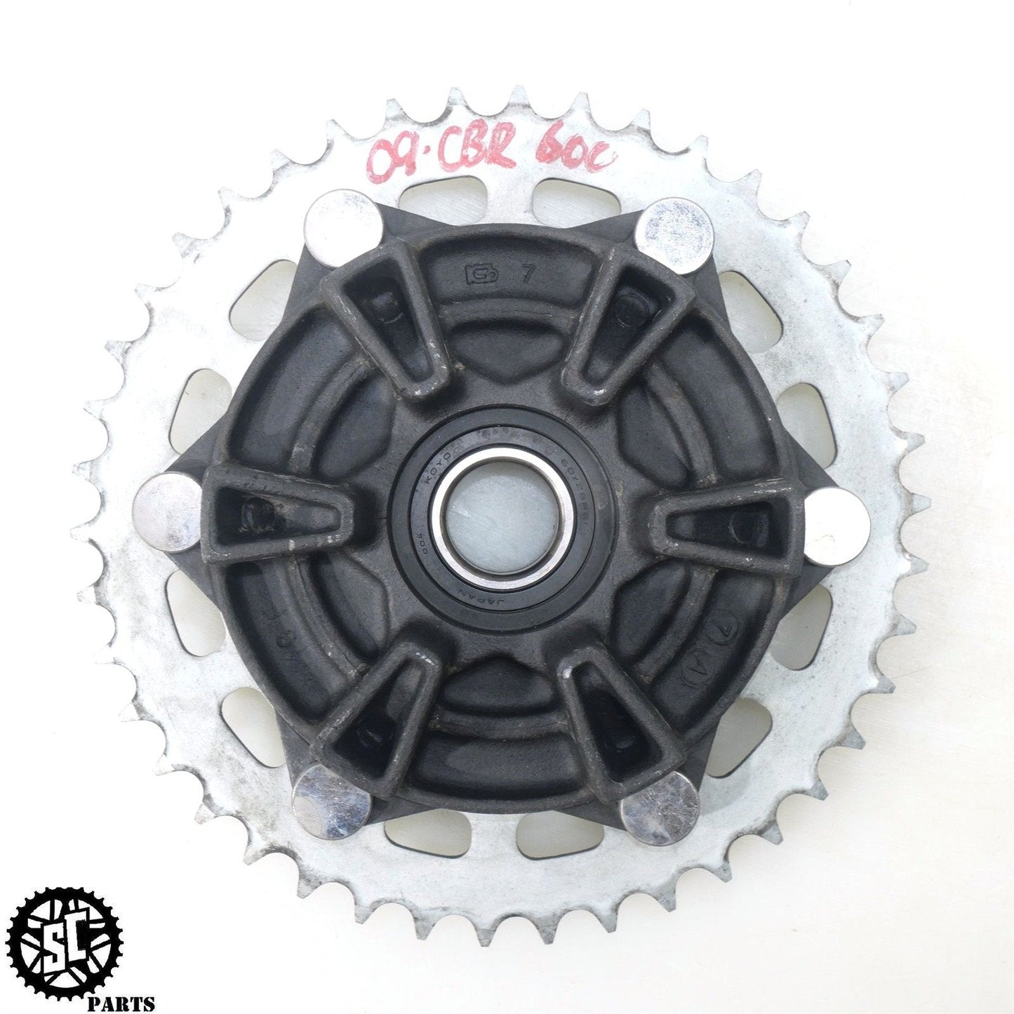 2009 HONDA CBR 600RR REAR WHEEL HUB 42T H33