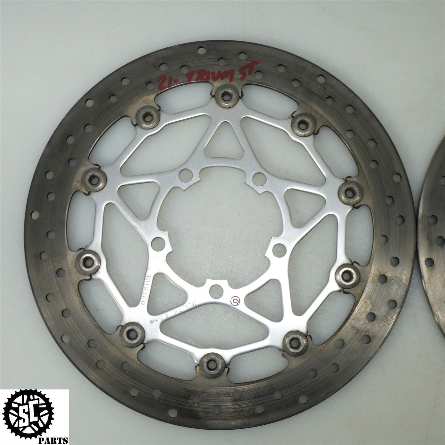 20-22 TRIUMPH STREET TRIPLE R 765 BREMBO FRONT BRAKE ROTORS DISC T28
