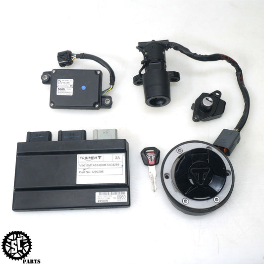 20-22 TRIUMPH STREET TRIPLE R 765 PAIRED LOCK SET ECM COMPUTER ECU T28