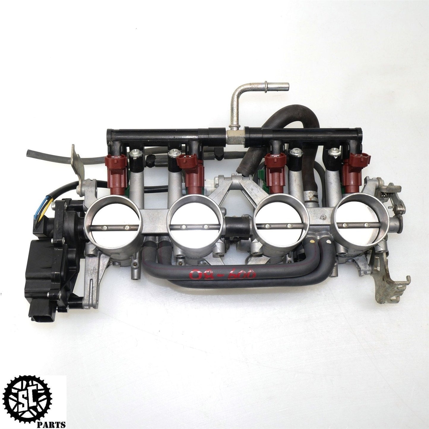 2008 2009 SUZUKI GSXR 600 THROTTLE BODY MAIN FUEL INJECTORS STVA TPS SENSOR S33